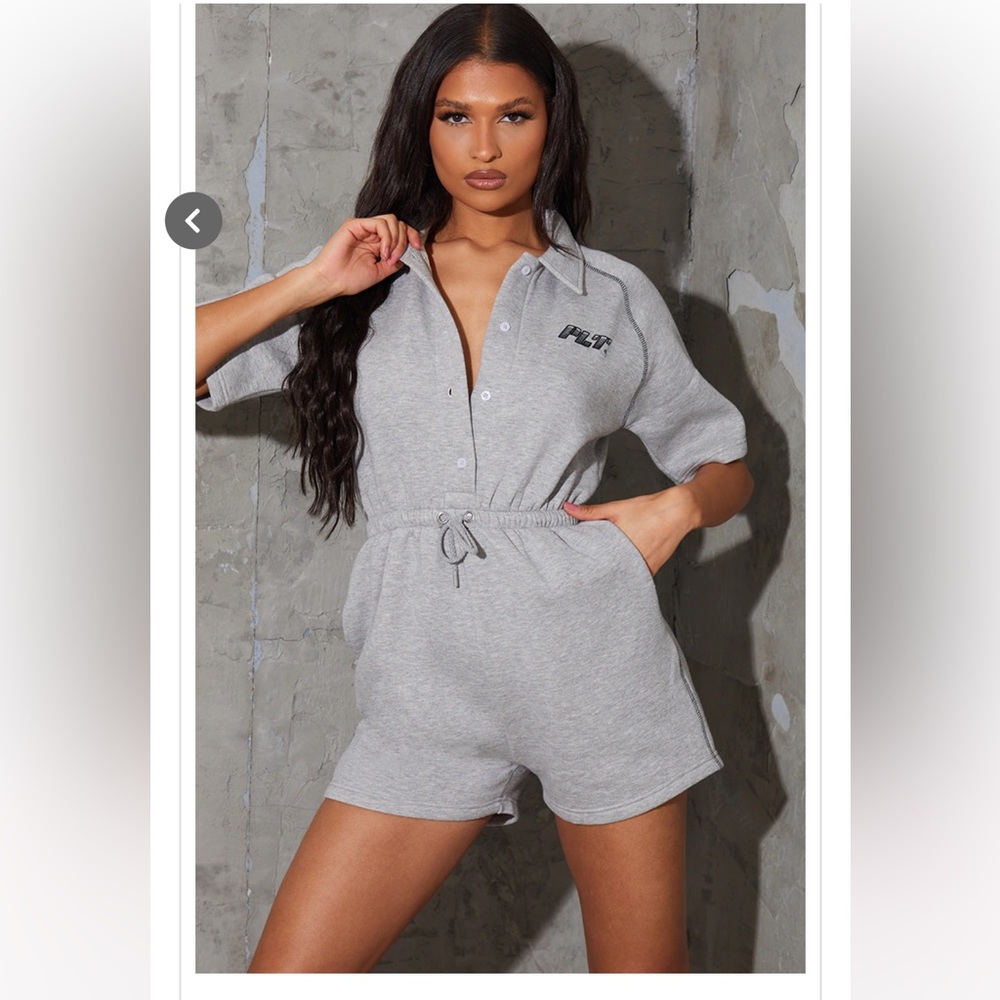 Pretty little thing romper made out of sweatpants material
